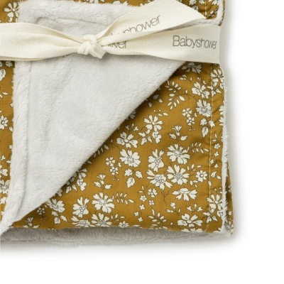 Manta polar mustard BabyShower