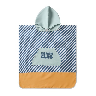 MONNEKA Poncho de Praia Stripes Blues & Beyond