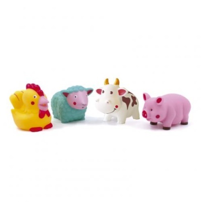 LUDI 4 Animais de Plástico para Banho - Quinta