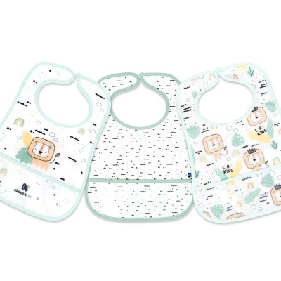 KIKKABOO Conj. 3 Babetes Impermeáveis Savanna Menta