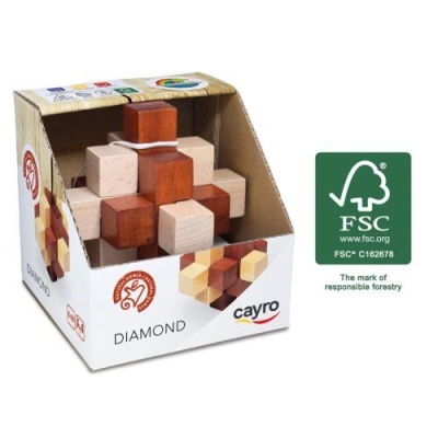 Cayro Diamond - Diamante em Madeira 10x10 cm