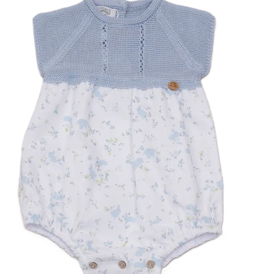 Fofo bebé menino azul Bunnies Pangasa Baby