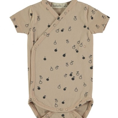 Body Manga Curta Apple Vintage Rosa Baby Clic