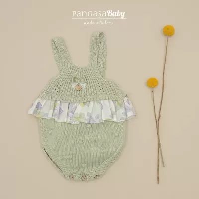 PANGASA Jardineiras Malha Hoja Flores