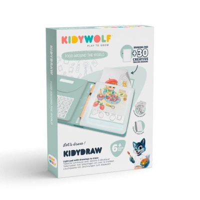 KIDYWOLF Prancha de Desenho Ilustrada c/ Luz +6A