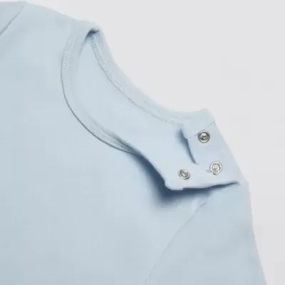 Ysabel Mora Body Liso Cardado Azul