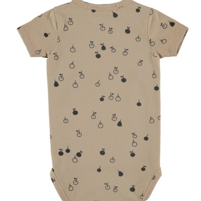 Body Manga Curta Apple Vintage Rosa Baby Clic
