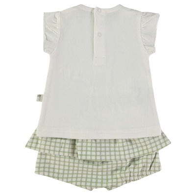 BABYBOL Conjunto T-Shirt e Tapa Fraldas Vichy