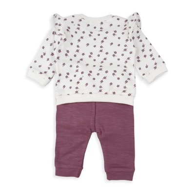 BABYBOL Conj. 2 pçs Bebé Menina Florzinhas Roxas