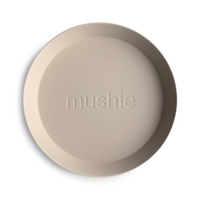 MUSHIE Pack 2 Pratos Redondos Solid Vanilla