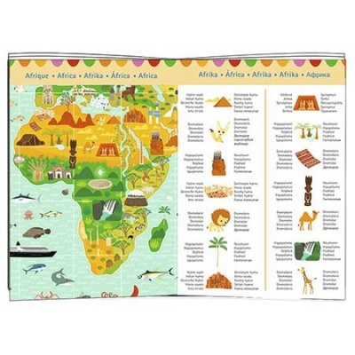 DJECO Puzzle Observação 200 Pcs + Livro: Ao Redor do Mundo