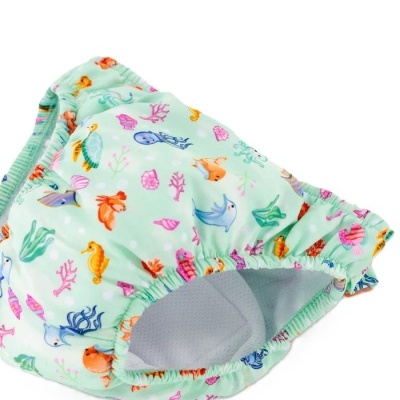YSABEL MORA Cueca Banho Anti-Vazamento Animais Marinhos