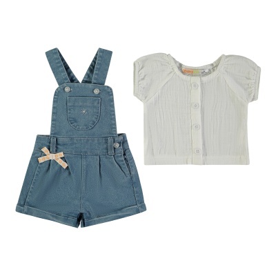 BABYBOL  Jardineiras Ganga e Blusa