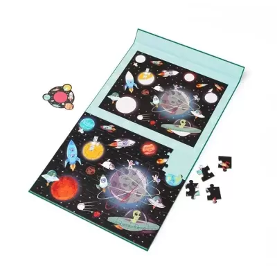 SCRATCH Puzzle 80 Pçs Magnético c/ Lente Mistério O Espaço