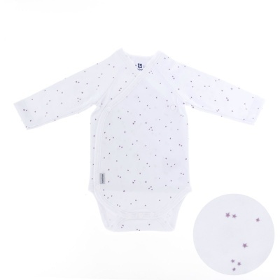 Body Manga Comprida Estrelas Rosa Cambrass