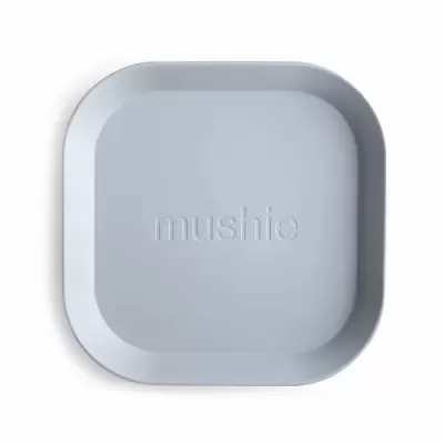 MUSHIE Pack 2 Pratos Quadrados Solid Cloud