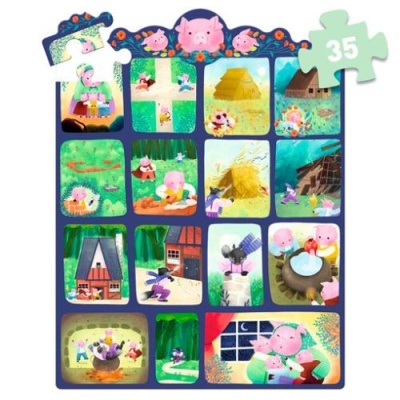 DJECO Puzzle 35 Pçs Os Três Porquinhos