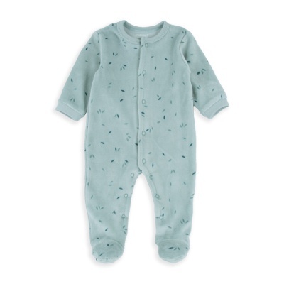 BABYBOL Babygrow Veludo Folhas