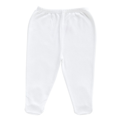 Calça Algodão com Pés Branco Cambrass