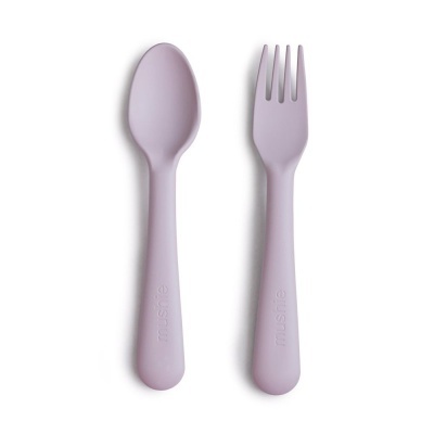 MUSHIE Pack Garfo E Colher Solid Soft Lilac