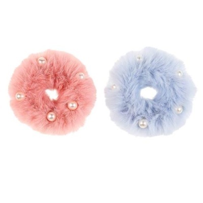 SOUZA Scrunchies Pastel c/ Pêlo e Pérolas Tessel