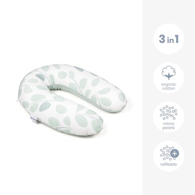 Almofada Amamentação Buddy Folhas  Verde Água Doomoo