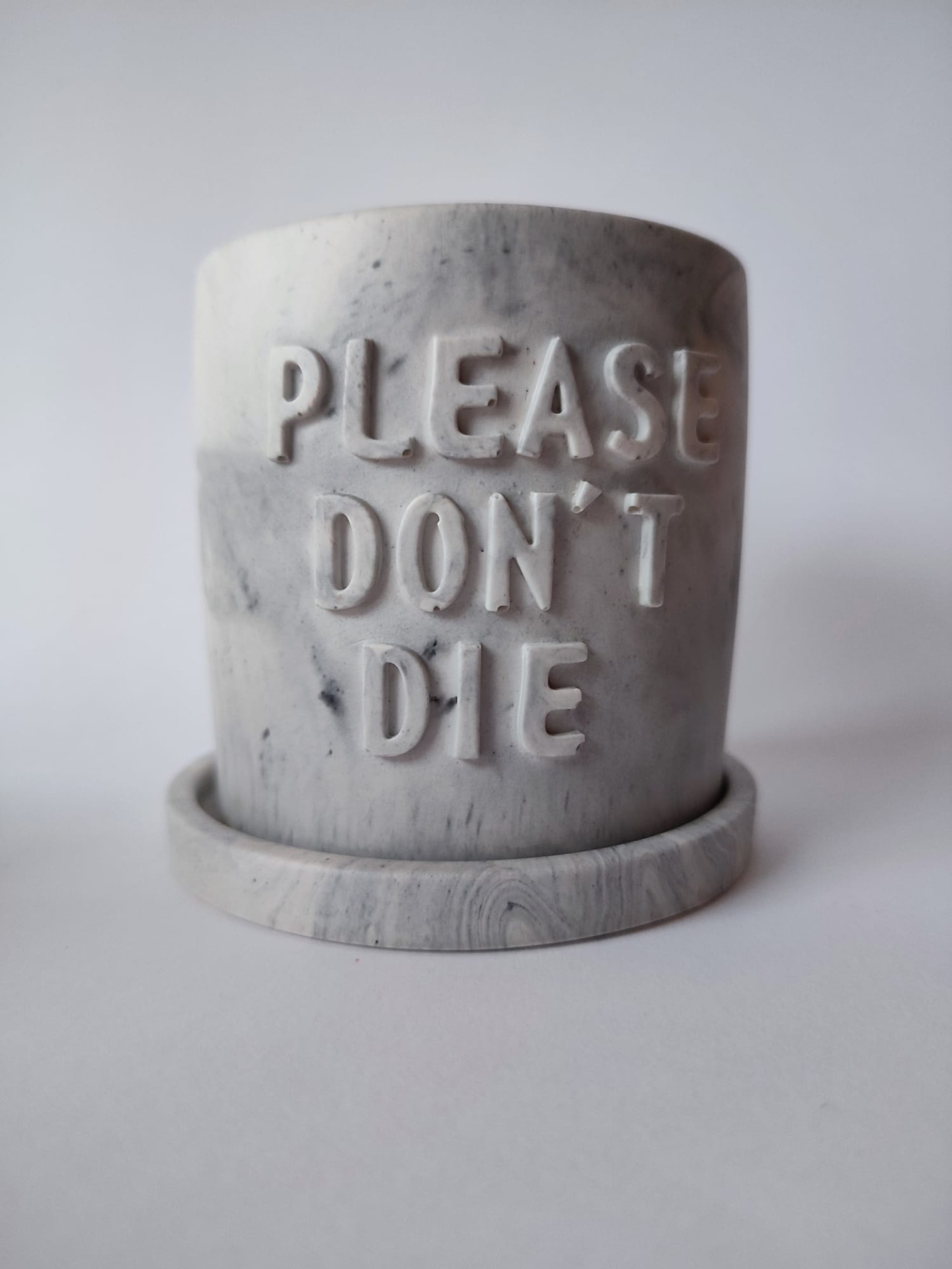 Vaso "PLEASE DON´T DIE"