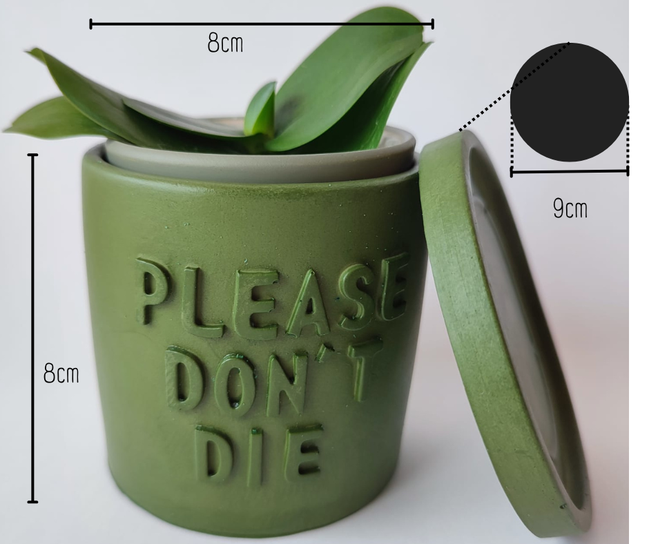 Vaso "PLEASE DON´T DIE"