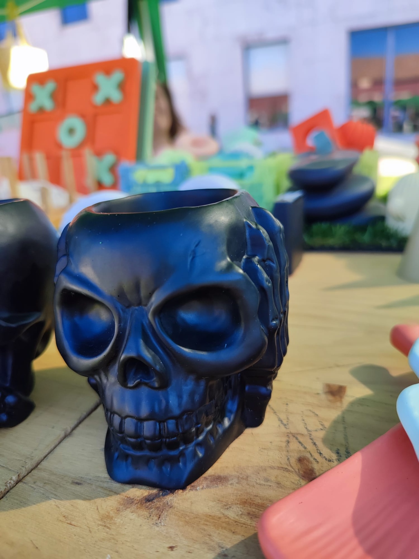 Vaso / porta vela Caveira Surdo