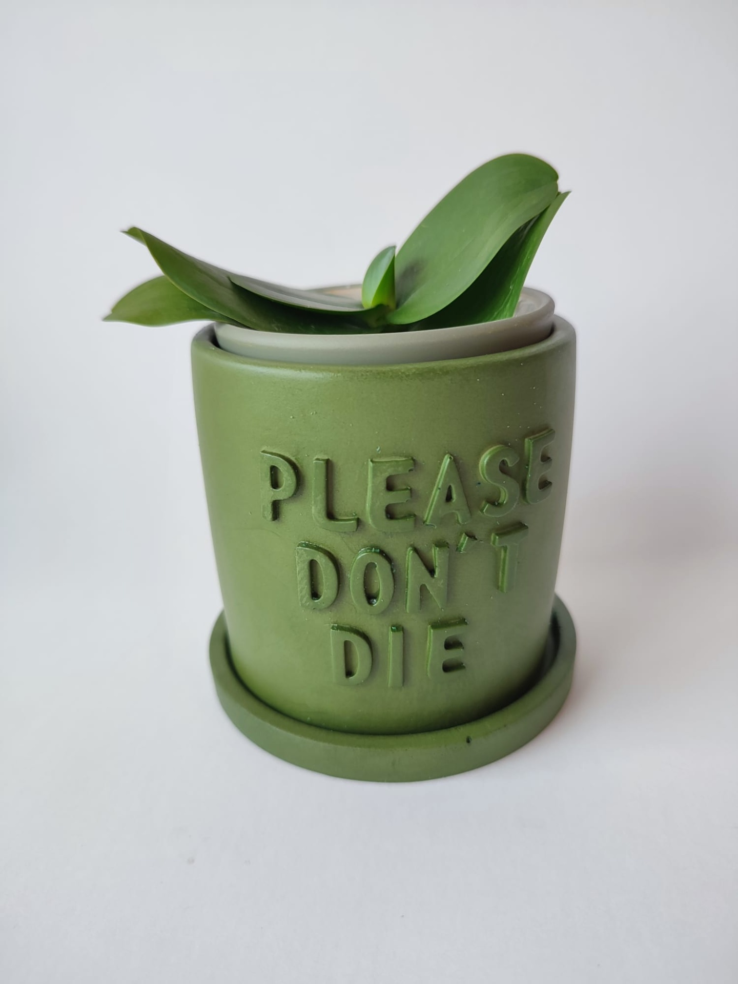 Vaso "PLEASE DON´T DIE"