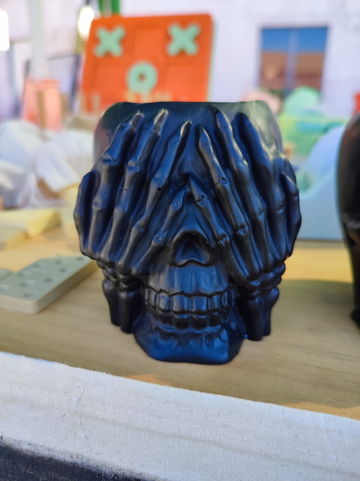 Vaso / porta vela Caveira Cego