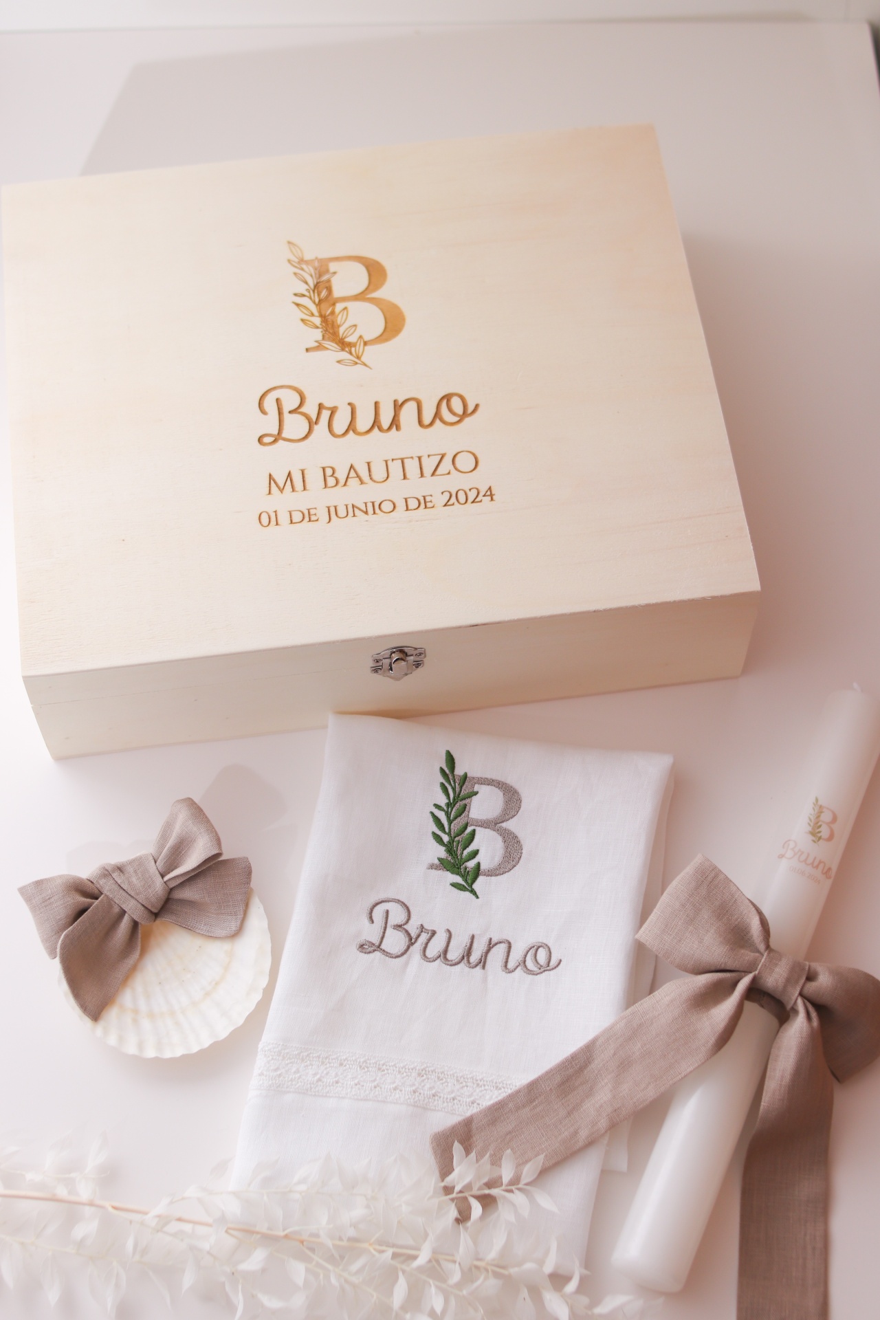 Conjunto de batizado - Monograma