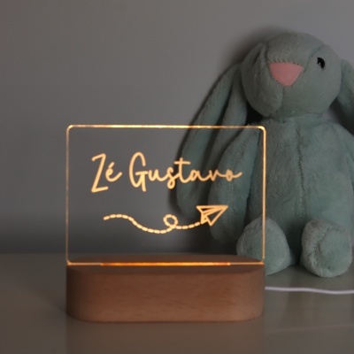 Candeeiro avião de papel