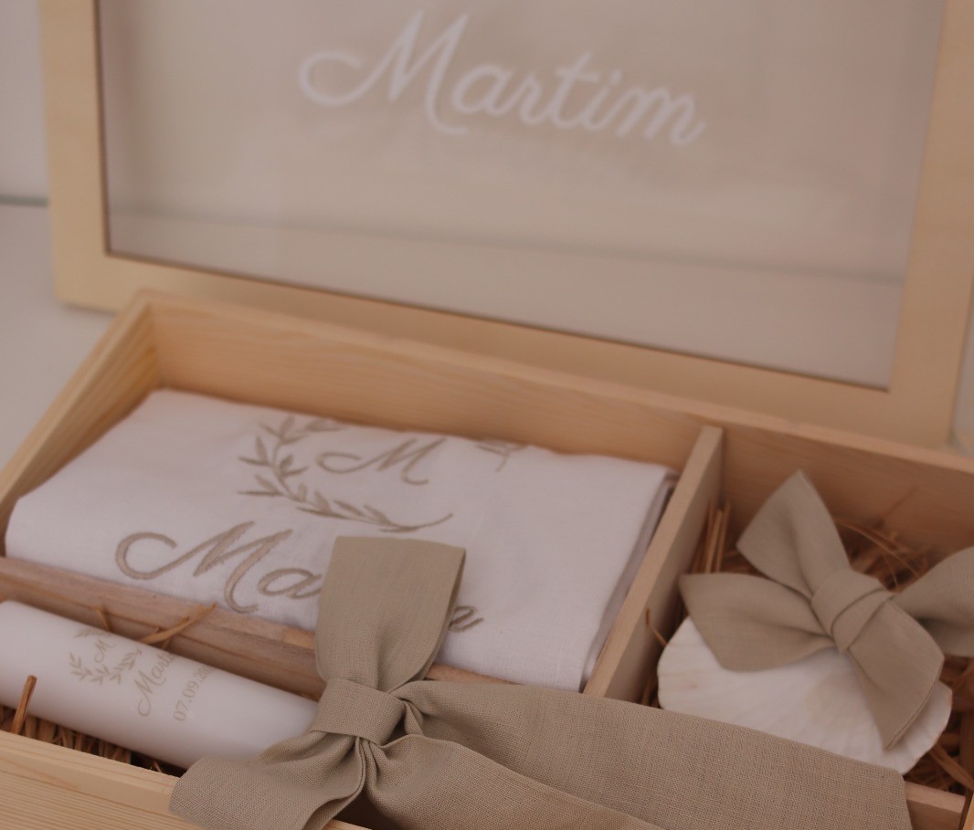 Conjunto de batizado - Coroa aberta pequena