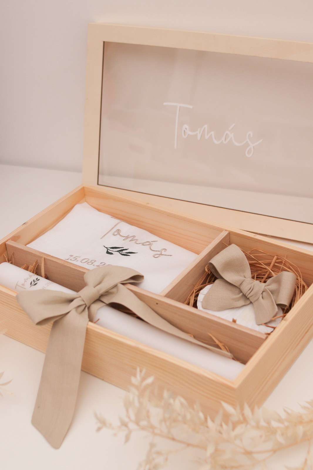 Conjunto de batizado - Folha pequena