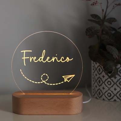 Candeeiro avião de papel