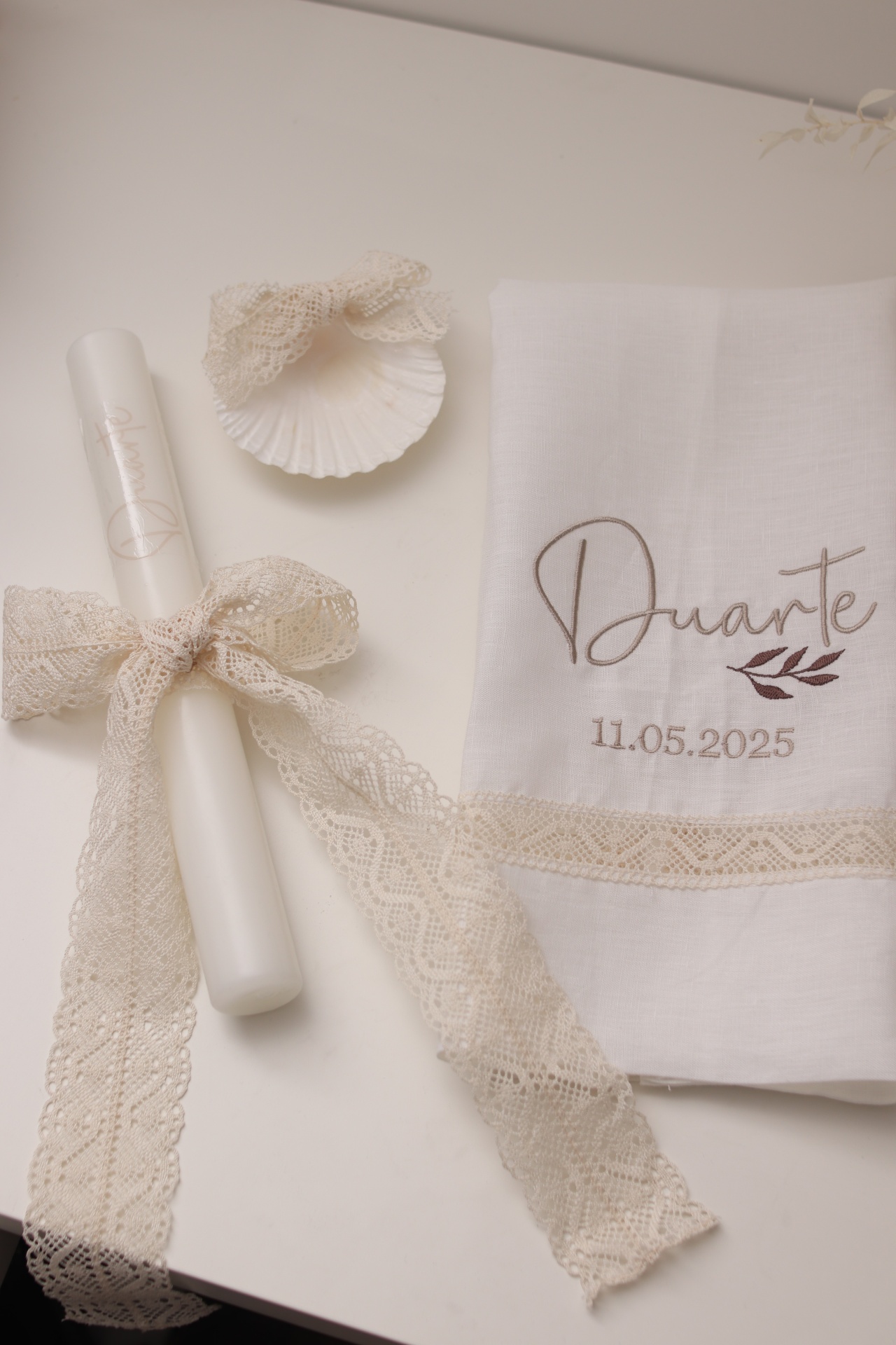 Conjunto de batizado - Folha pequena