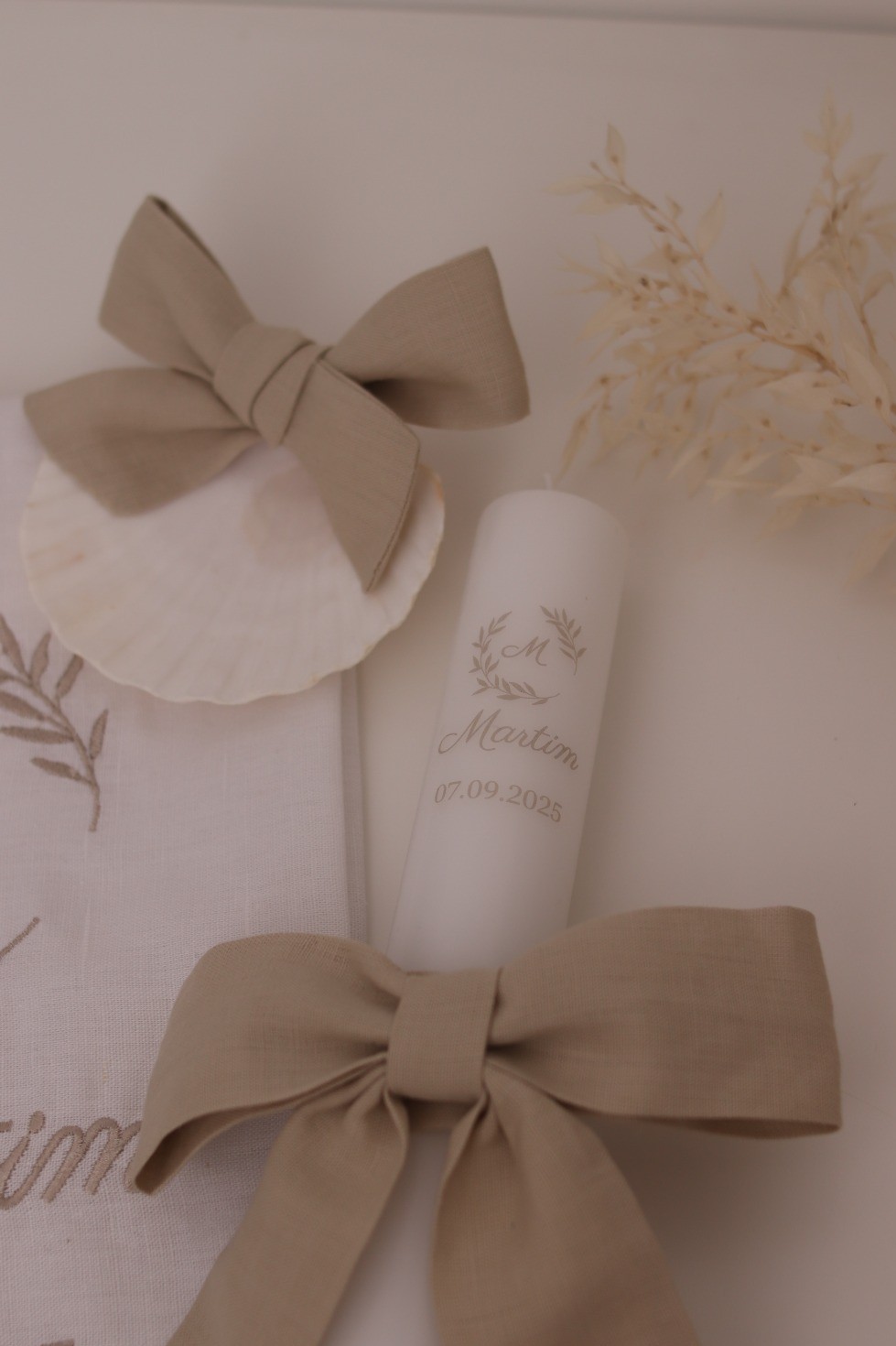 Conjunto de batizado - Coroa aberta pequena