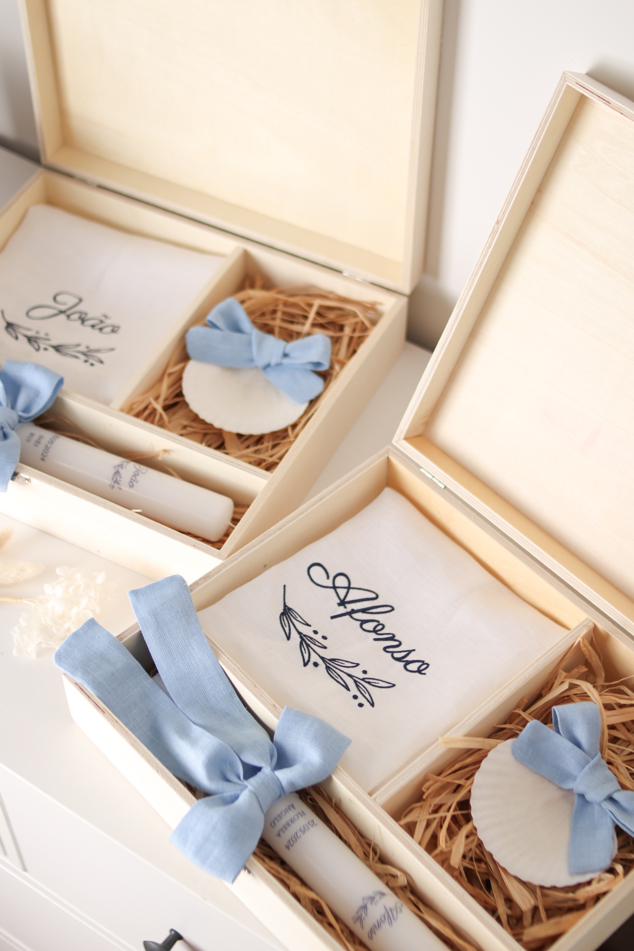 Conjunto de batizado - Folhas