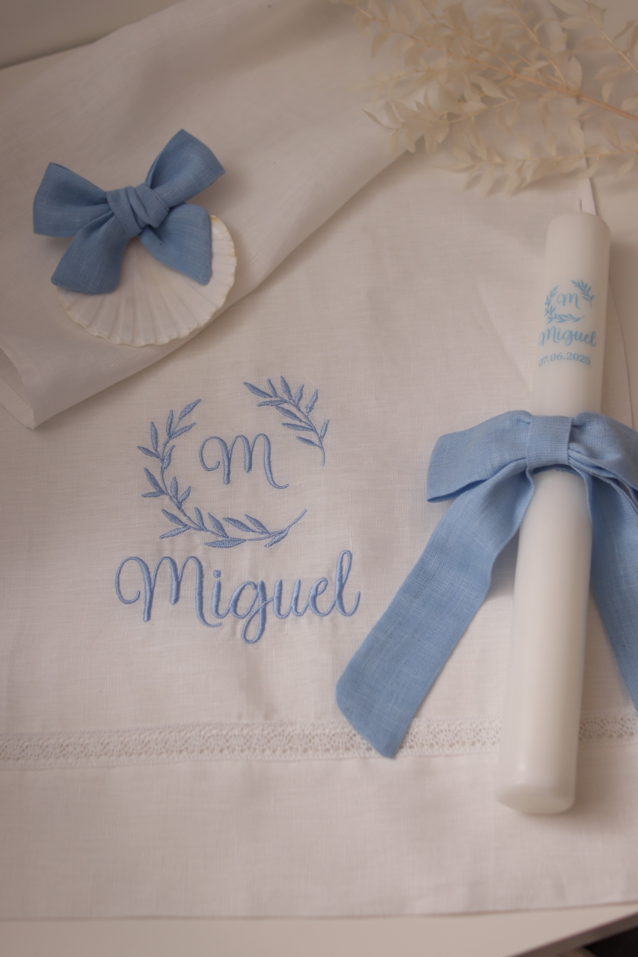 Conjunto de batizado - Coroa aberta pequena