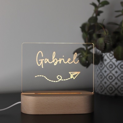 Candeeiro avião de papel