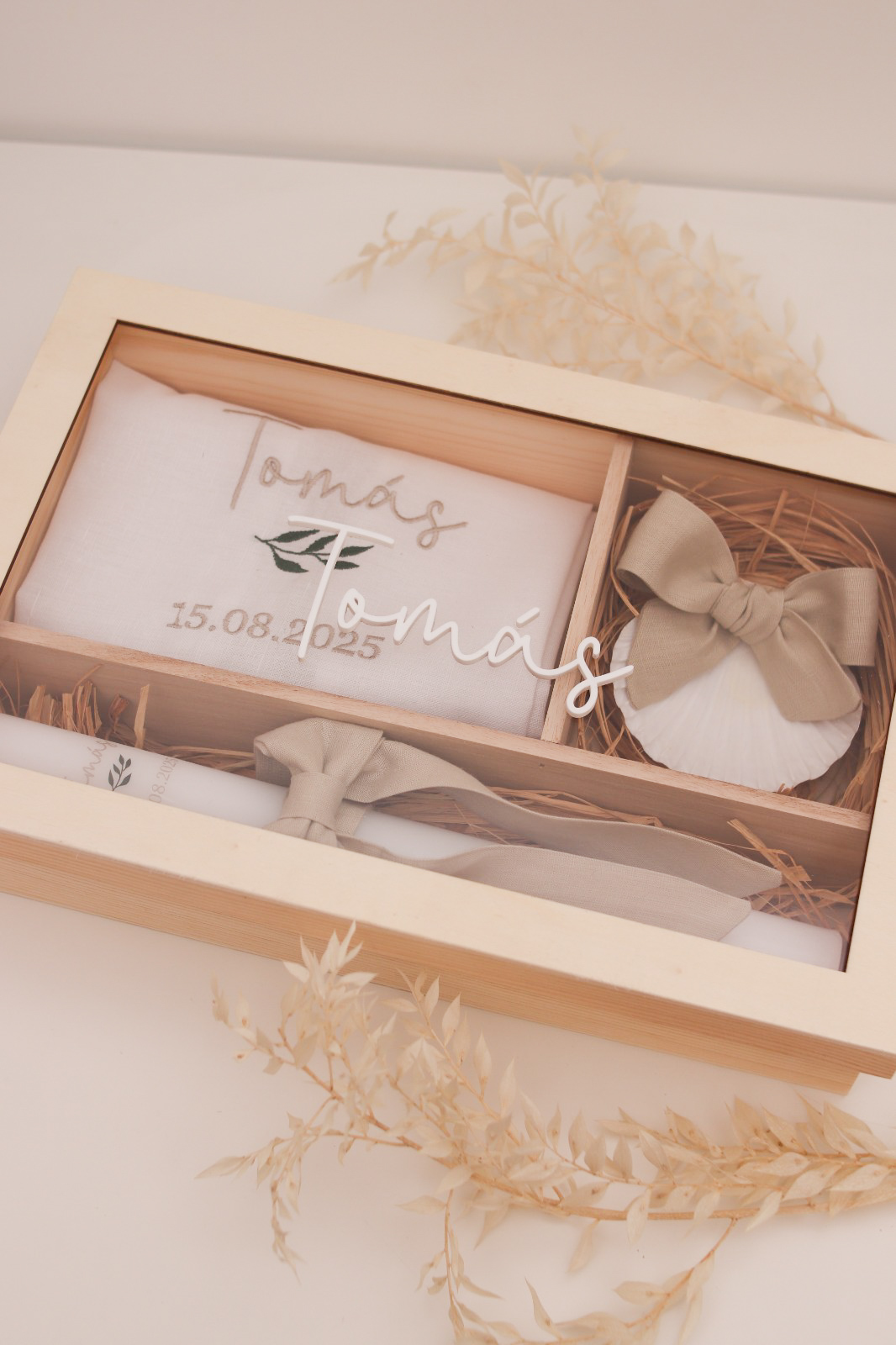 Conjunto de batizado - Folha pequena