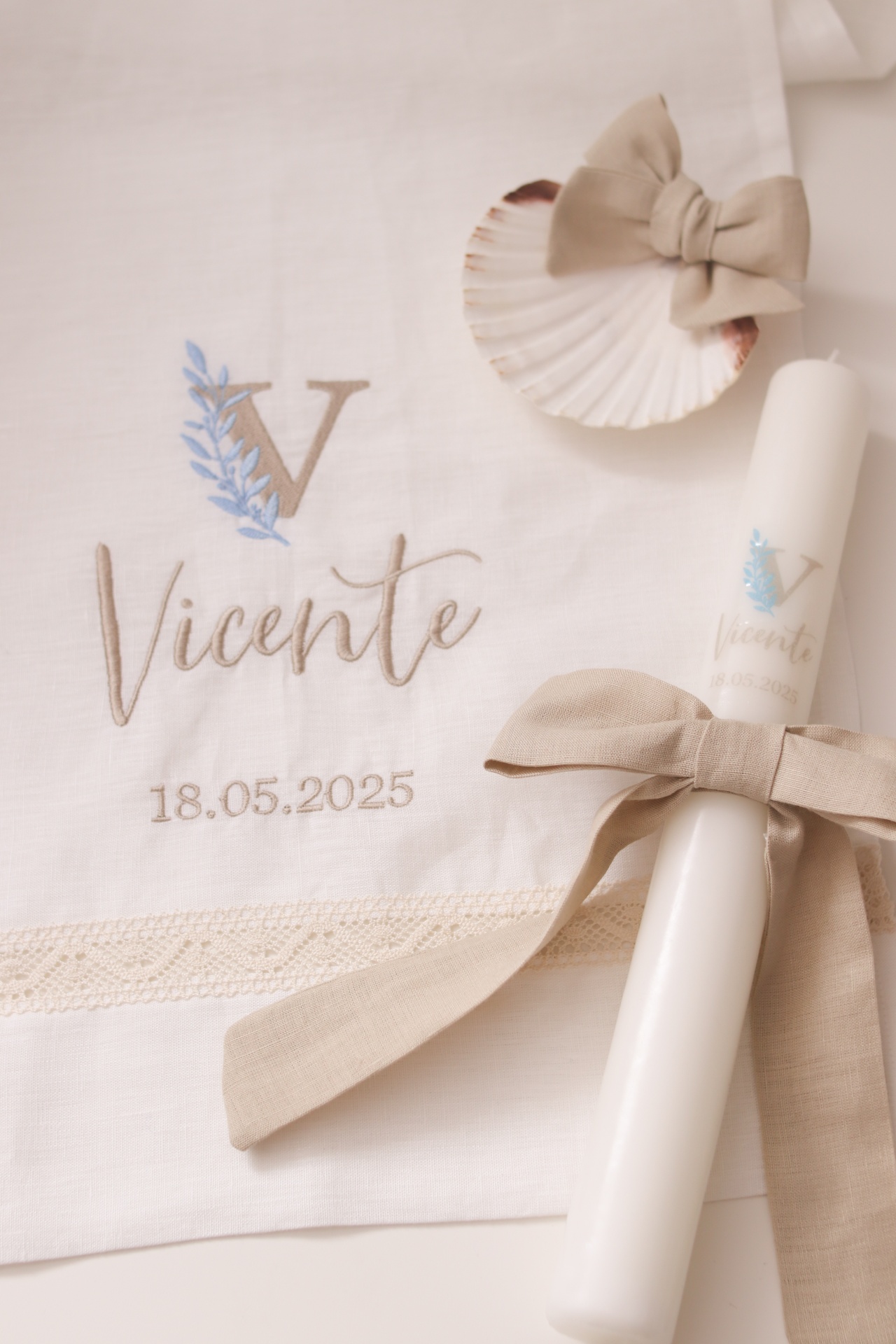 Conjunto de batizado - Monograma