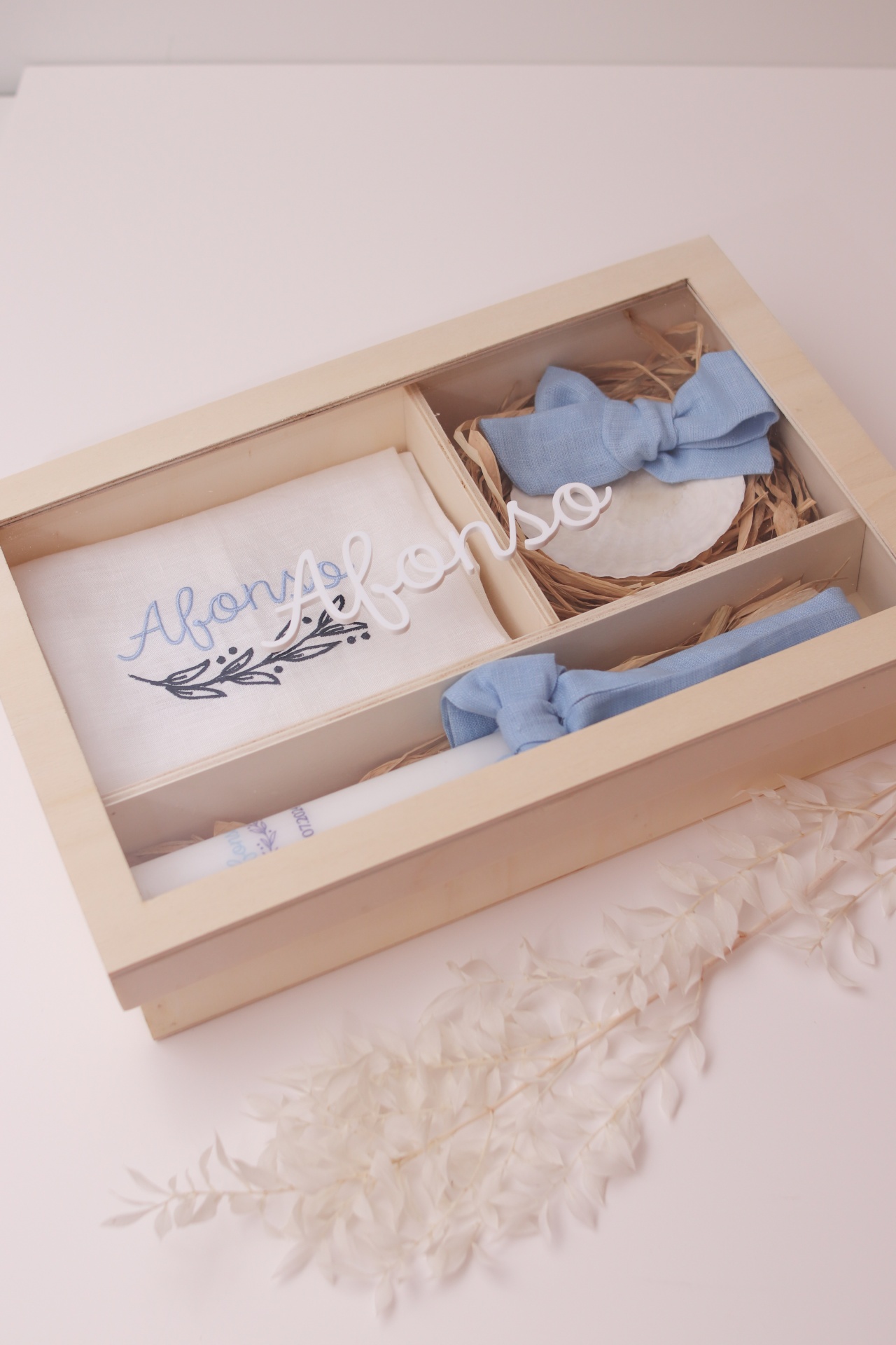 Conjunto de batizado - Folhas