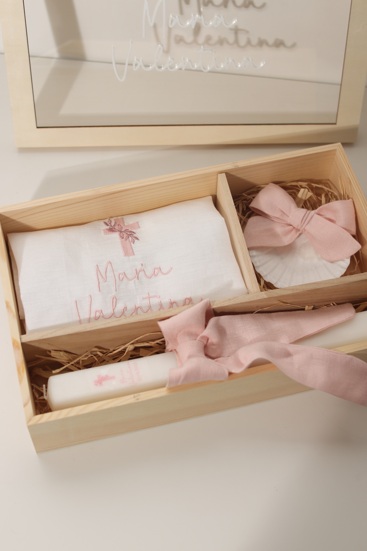 Conjunto de batizado - Cruz com folhas