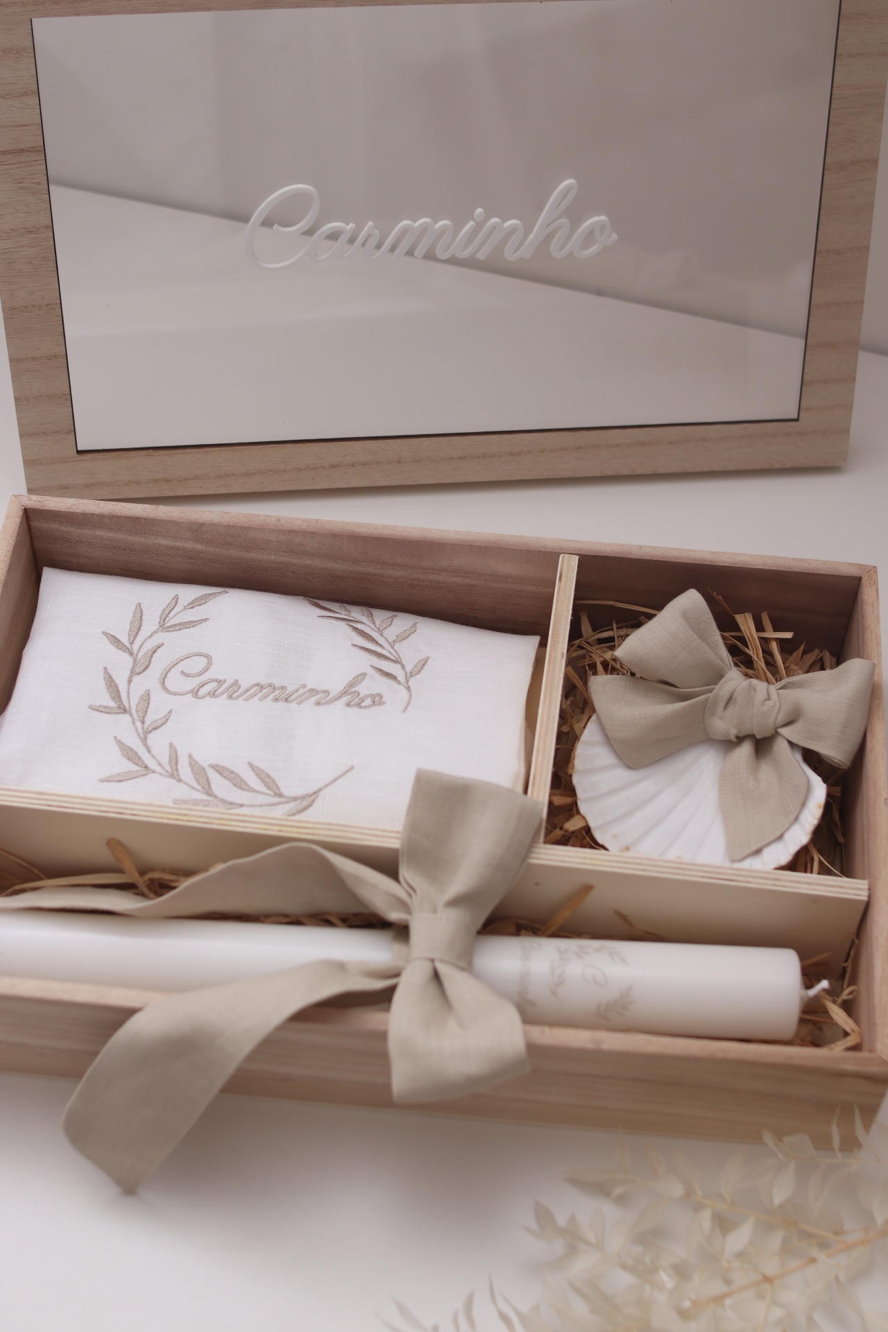 Conjunto de batizado - Coroa aberta grande