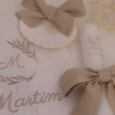 Conjunto de batizado - Coroa aberta pequena