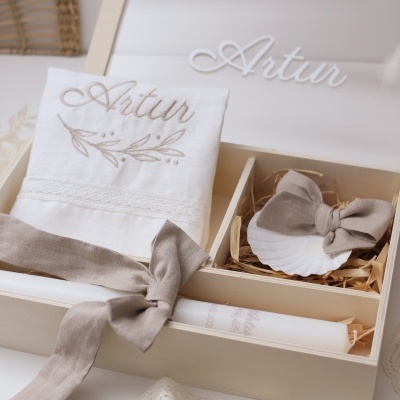 Conjunto de batizado - Folhas