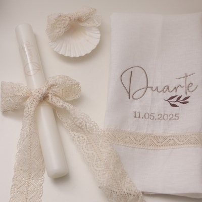 Conjunto de batizado - Folha pequena