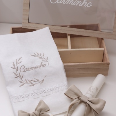 Conjunto de batizado - Coroa aberta grande